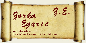 Zorka Egarić vizit kartica